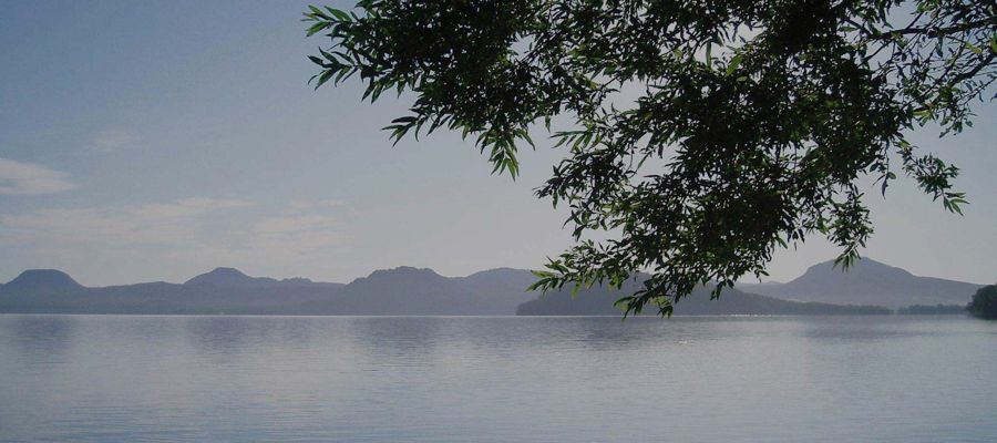 The lake beside our two-night stay
